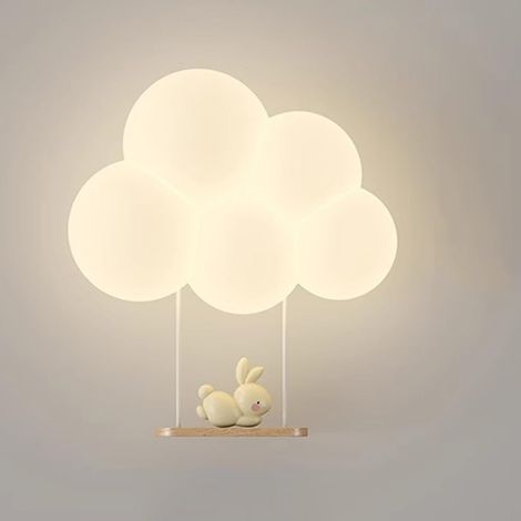 Bardusch - Appliques murales pour enfants pour chambres filles appliques murales en nuage pour chambre d'enfant dessin animé animal mignon abat-jour en lait