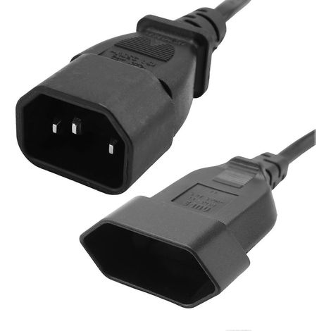 Netzadapterkabel, IEC 320 C14 Stecker auf CEE 7/16 2-polige Buchse für USV/PDU (1/5)