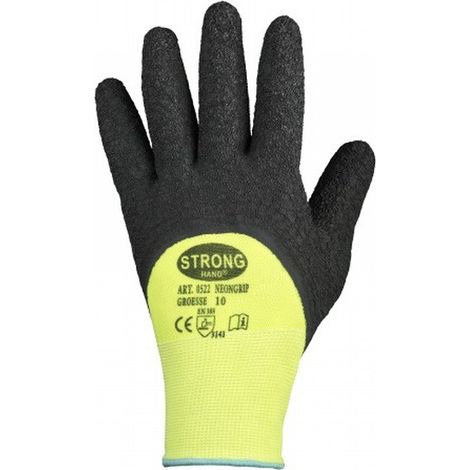 Handschuh NEONGRIP Gr.10 neongelb/schwarz EN 420,EN 388 PSA II STRONGHAND (1/5)