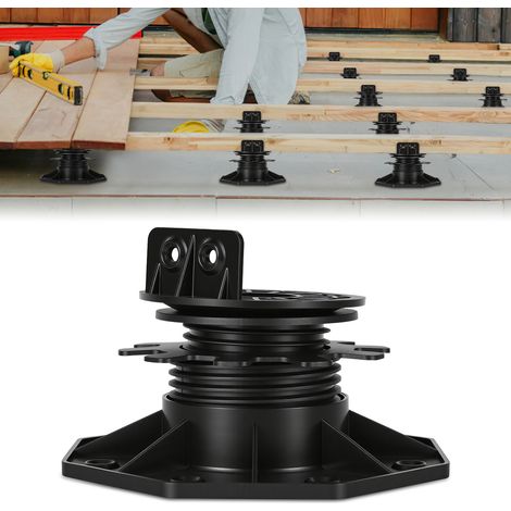 Jiubiaz Plot réglable pour terrasse bois composite 40-70 mm surface mate 0-5% pente 10 pièces (1/5)