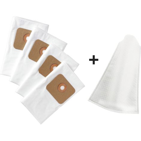 FILTERTÜTEN UND NASSFILTER SET FÜR NASS-TROCKENSAUGER NTS 20 UND NTS 25 - 4 FILTERTÜTEN Ø 65MM UND 1 NASSFILTER