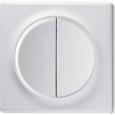 Interrupteur double, 1 voie avec plaque de finition Florence - blanc