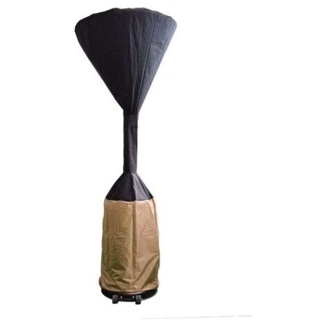PA Robuste und wasserabweisende Stand-Terrassenheizungsabdeckung für 86,5 cm runde Kuppel und 47 cm quadratische Basis, Schwarz/Camel (95\"/241 cm hoch) (1/5)