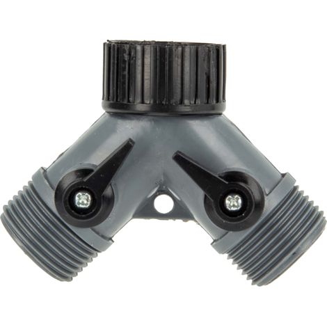Hydro-Fit 3-Wege Verteiler 3/4 Zoll PVC-U Grau