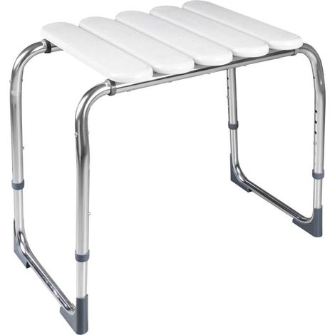 Sapho Ridder - Sgabello da bagno Handicap, regolabile in altezza, cromato/bianco A172101 (1/5)