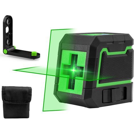 Self-Leveling Laser Level, 2 Green Cross Lines, Alignment Tool for Hanging Pictures and DIY Projects, Superior Wall Mount (1/5)