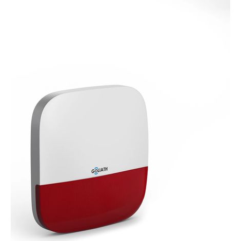 GOLIATH Basic Alarm  Außensirene  LED Alarmleuchte  85-110 dB  Weiß  AußenSirene
