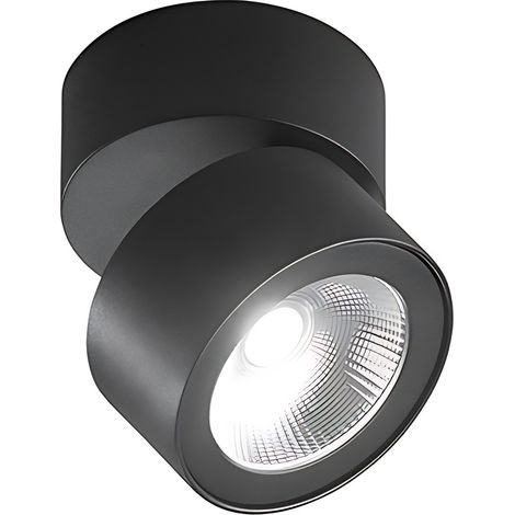 Projecteur Led Orientable En Métal Noir 15W 900Lm Cct Avec Température De Couleur Sélectionnable 3000K/4000K/6000K Diamètre 10,5Cm - Marque Perenz (1/2)