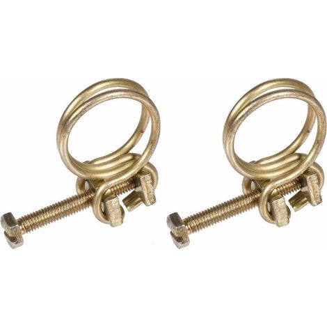 2x Collier de serrage double fil en métal zingué Gaine Tuyau Câble Tube Fixation Electroménager Ventilation Serre-joints, 103 - 110mm