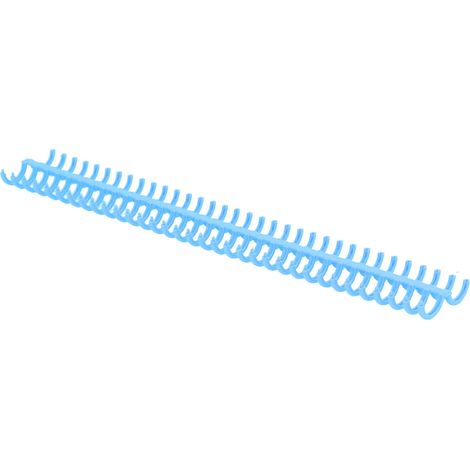 Lot de 10 spirales de reliure 34 trous en polypropylène résistant à l'usure, pour papeterie, bleu (1/5)