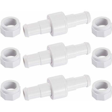 D20 Lot de 3 Raccords Rotatifs pour Tuyau D'arrosage avec 6 Embouts D15 Compatibles avec Zodiac Polaris 180 280 380 Robot Nettoyeur Piscine (1/5)