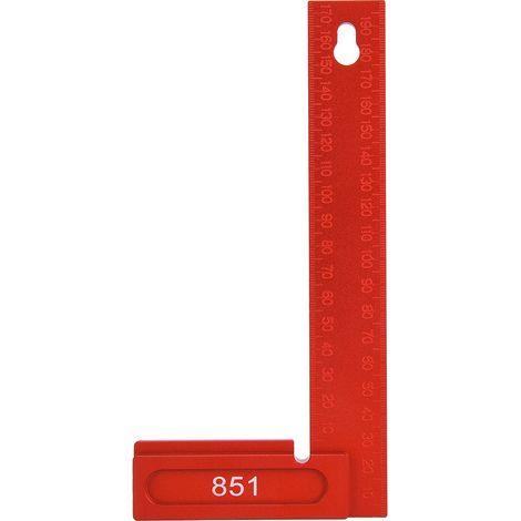 Équerre en aluminium 90° pour menuisier, 0-200 mm, outil de mesure précis pour charpente (1/5)