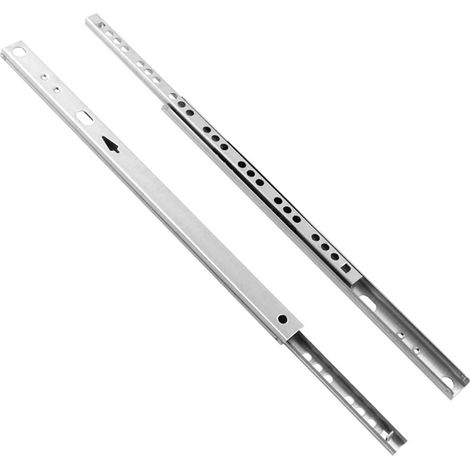 1 paire de mini glissières à billes tiroir 17 mm large, rails en acier (1/5)
