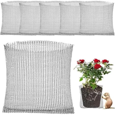 6 Pièces Panier de Protection des Racines des Plantes, 25 23cm Protections de Racines en Maille, Protection Racines Acier Inoxydable, pour la Protection des Végétauxde Fleursde Légumes (1/5)