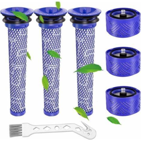 Pour filtres de Rechange aspirateur pour Dyson V6,V6 Motorhead, V6 Absolute et V6 Animal,3 pièces post HEPA-filtre et 3 pièces Pre-filtre,remplace la partie 965661-01 et 966741-01(v6) (1/5)