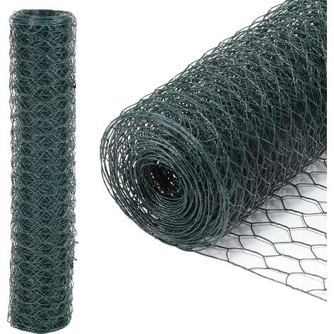 Swanew – Grillage rigide 50cm x 10m en métal galvanisé – Maille hexagonale 27mm – Pour enclos animaux et protection plantes