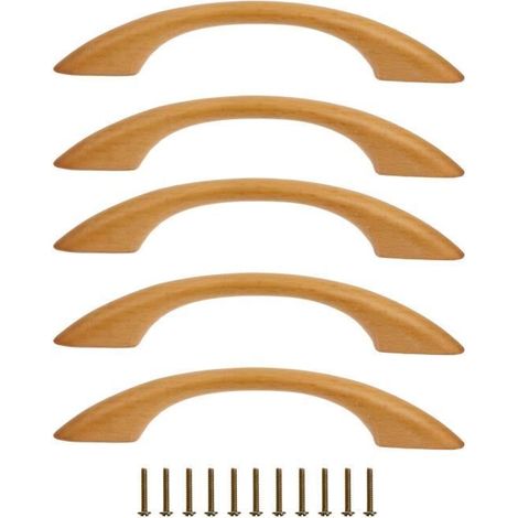 5pcs Poignée de Coquille Vintage, Bouton de Porte, Poignée de Meuble Avec Vis pour Meuble Tiroir Armoire Cuisine Placard (1/4)