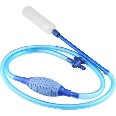 Pompe à vide pour aquarium BR-Vie, pompe à air pour aquarium, 2,5 m avec vanne de contrôle de débit, tuyau de siphon pour filtre à eau à gravier, idéale pour 100 à 30 litres. (1/5)