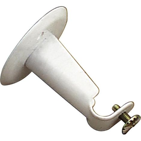 Soporte Barra 12 mm.Ø Blanco Frontal Redondo