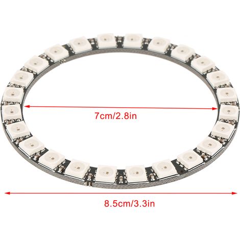 1 Stück 24-Bit WS2812 5050 RGB LED-Ringlicht mit integrierten Treibern (1/5)