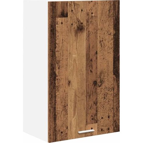 Armario colgante rectangular cocina moderna gran espacio de almacenamiento 50 x 31 x 80 cm de madera noble de ingeniería blanco 020053311 (1/5)
