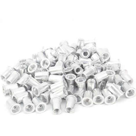 100 Stück M8 Flachkopf-Aluminium-Nietmuttern für Stahl, Legierung, Kupfer, Kunststoff (1/4)