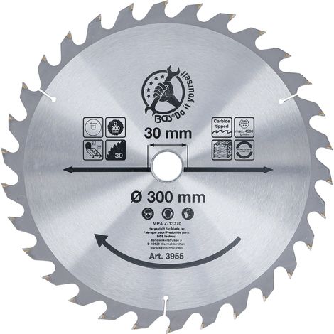 Lama per sega circolare con punte in metallo duro Ø 300 x 30 x 3,2 mm 30 denti (1/3)