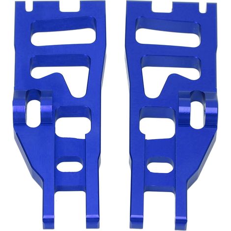 2 bras oscillants inférieurs avant pour camion RC 1/6, en alliage d'aluminium usiné CNC, légers et légers. Bleu foncé. (1/5)