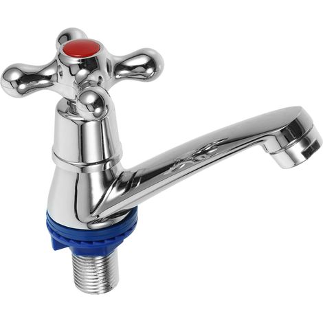 Robinet pour vasque, argenté, pour lavabo et usage quotidien (1/5)