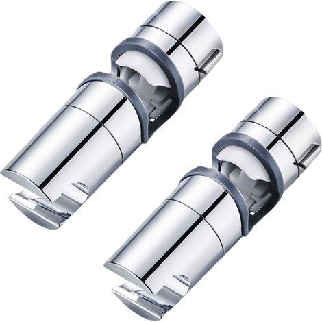 Adjustable Bathroom Shower Head Holder Chrome Silver, Fit for 18-25mm Pipe Diameter