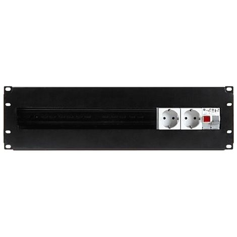 19-Zoll-Rackfrontplatte für DIN-Schiene 3U