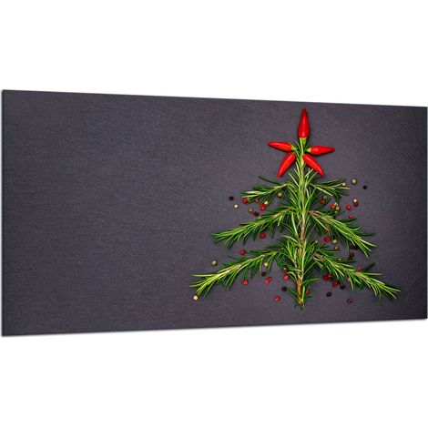 PLAQUE DE PROTECTION EN VERRE POUR CUISINIÈRE 90x52 NOËL (1/5)