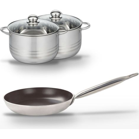 Lot Poêle 24 cm & 2 Faitouts 20/24 cm Elo Bistro Line (1/5)