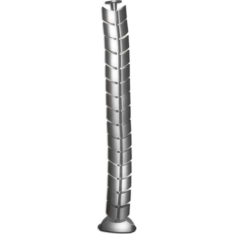 Schwaiger LWKF75 041 Vertikalkabel Tidy mit Sockel 75 cm (29,5 Zoll) Wirbelsäule Schreibtische Kabelrücken Kabelmanagement Silber