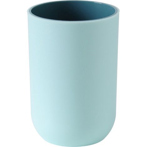 Paquet de 2 porte-brosse à dents tasses portables bouche tasses réutilisables tasses à eau voyage Camping salle de bain bien rangé accessoires de salle de bain(bleu nordique) (1/5)