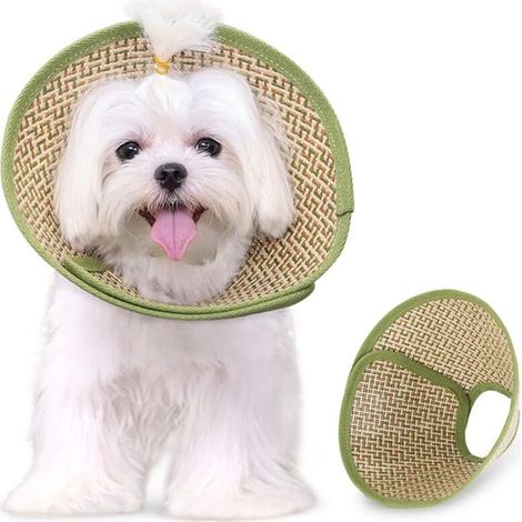 Verstellbares Schutzhalsband für Hunde und Katzen, leichtes Halsband im Elisabethanischen Stil für Kleintiere und Kaninchen - Crezuo