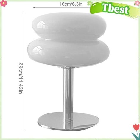 Tbest Lampe de table tarte aux œufs Lampe de Table en forme de tarte aux œufs pour filles, luminaire poser Bouton USB (1/2)