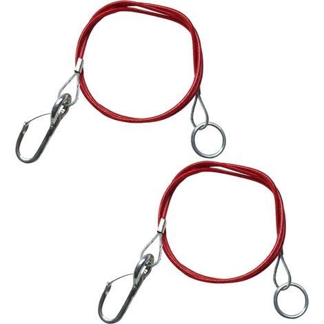 2x Anhänger Abreißseil 1m mit Haken für gebremste Anhänger (1/5)