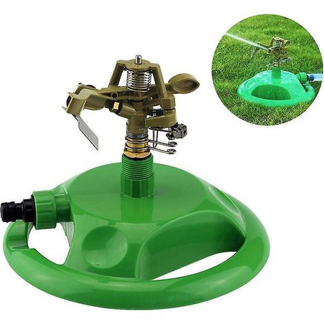 Irrigation Circulaire par Arroseur pour Gramado, Jardim, Pulvérisation, Irrigação Uniforme Até 450 M² 12 M 360°, Vert Slowmoose (1/2)