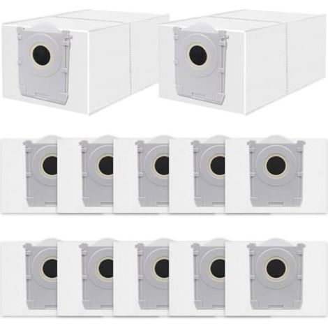 Lot de 12 Sacs pour Ecovacs Deebot X9 Pro/X8 Omni, T50/T50 Pro/T50 Max Omni, T30C Pro, T80 Omni Aspirateur Robot, Sacs à poussière Antibactériens, Kit Accessoires de Rechange DDB03004 (1/5)