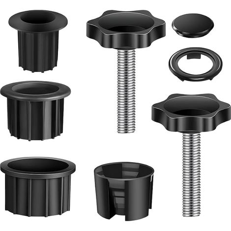 8 Pièces Anneaux de réduction pour Pied de Parasol Kit, Adaptateur de Pied de Parasol Umbrella Stand Parts, Balcon Supports de Parasol Réducteurs pour Table de Terrasse Balcon Arrière-Cour (1/5)