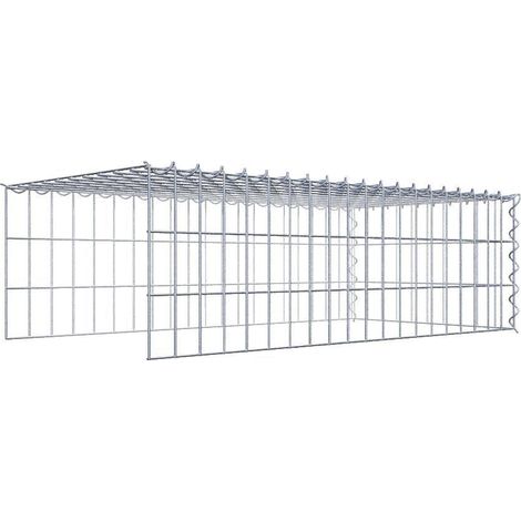 Gabiondeco - Gabion - Element de prolongation en hauteur et en longueur 100 cm x 30 cm x 50 cm (L x H x P). maille 5 x 10 cm. Spirale. Attention il manque deux gril... (1/5)