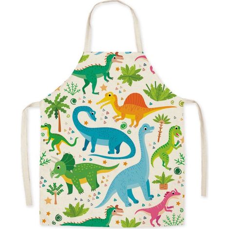 Grembiule in lino con stampa a cartoni animati, ideale per la cucina e la casa. Grembiule resistente e di alta qualità. Un capo d'abbigliamento da lavoro elegante per la cucina e la casa. (1/5)