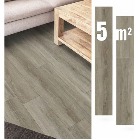 Pavimenti Vinile Autoadesivi 5 m² MARRONE Effetto PARQUET (1/5)