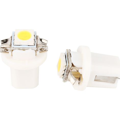 10 pièces ampoule LED T5 5050 1SMD 12V pour tableau de bord compteur vitesse éclairage latéral voiture (1/5)