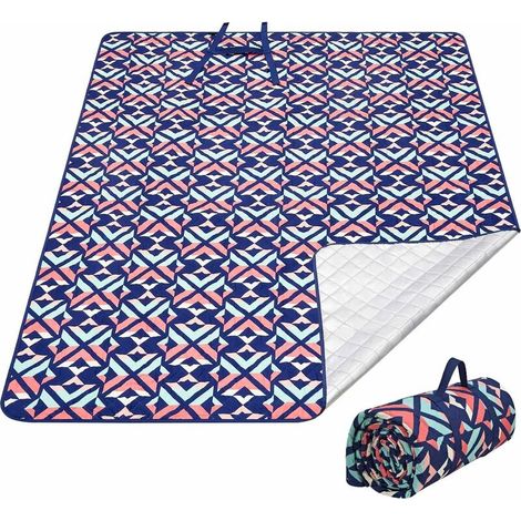 [JAMAIS UTILISÉ]Couverture de Pique-Nique Extra Large Nappe Picnic Imperméable Tapis Anti Sable Isolation Thermique Fond de Films en Aluminium Lavable en Machine pour Camping Voyage Parc Plage 150 × 2