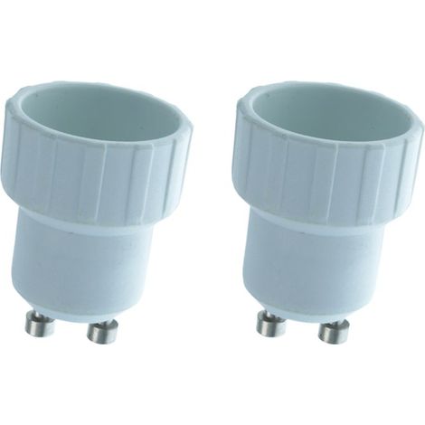 2 PZ Convertitore Adattatore Portalampada Per Lampada Attacco Da GU10 a E14
