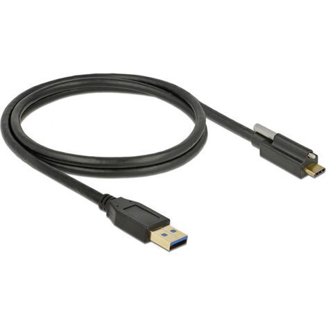 DELOCK USB-Kabel Superspeed 10 Gbps A-C St/St Schraube 1.0m (83717)