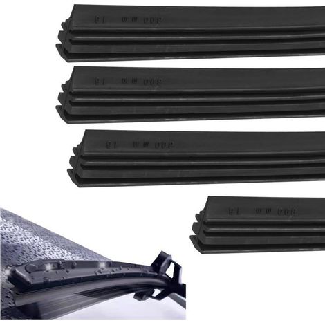 4Pcs Recharge Universelle Balai Essuie-Glace Caoutchouc Naturel 80cm Sans Cadre pour Voiture/Bus/Camion (1/5)