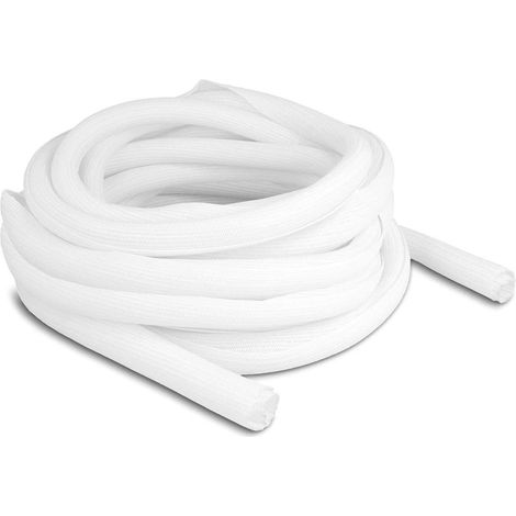 DELOCK TUYAU TRESSÉ À FERMETURE AUTOMATIQUE BLANC 10 M X 19 MM 20815